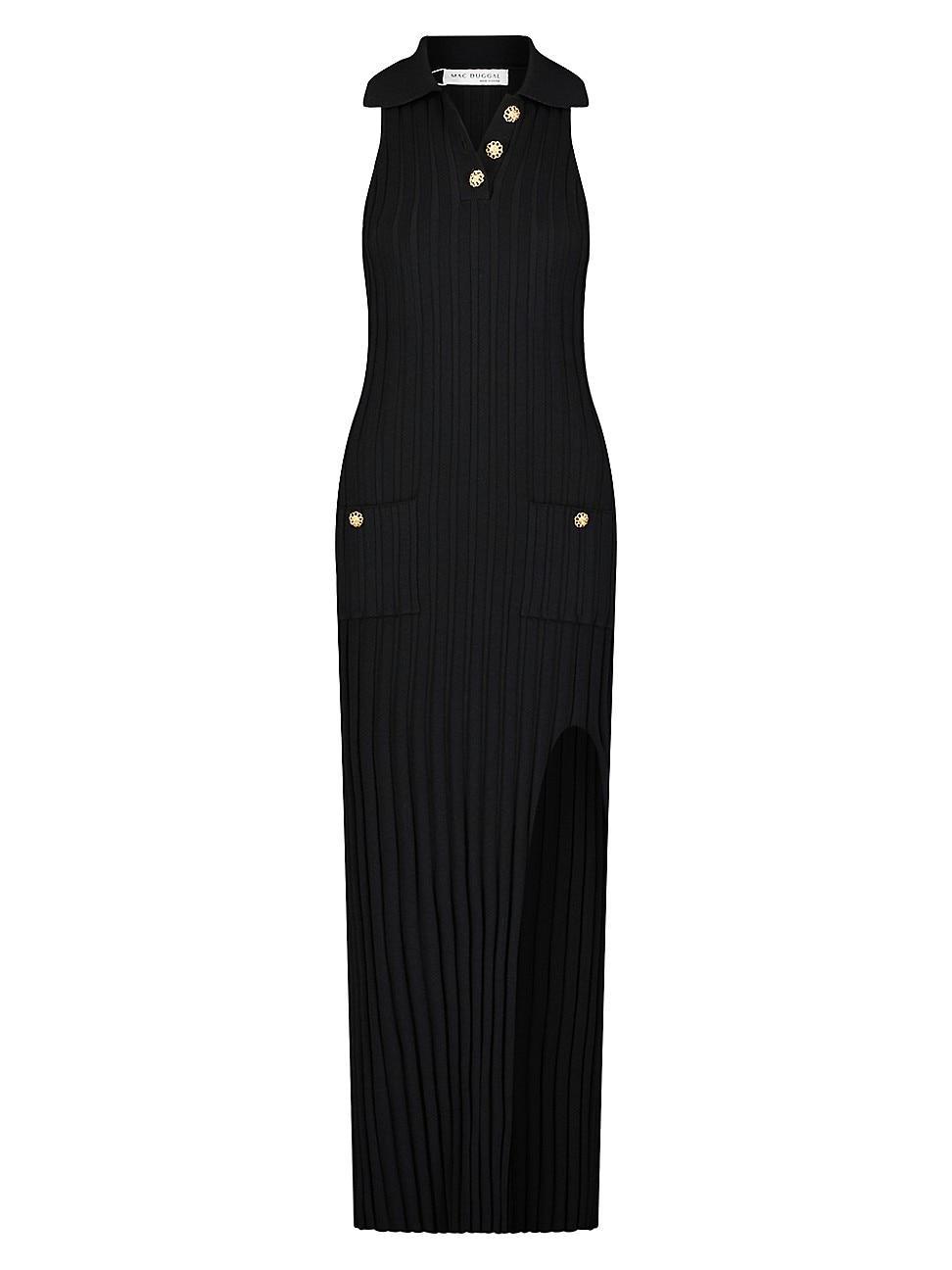 Womens Rib-Knit Sleeveless Midi Dress Product Image