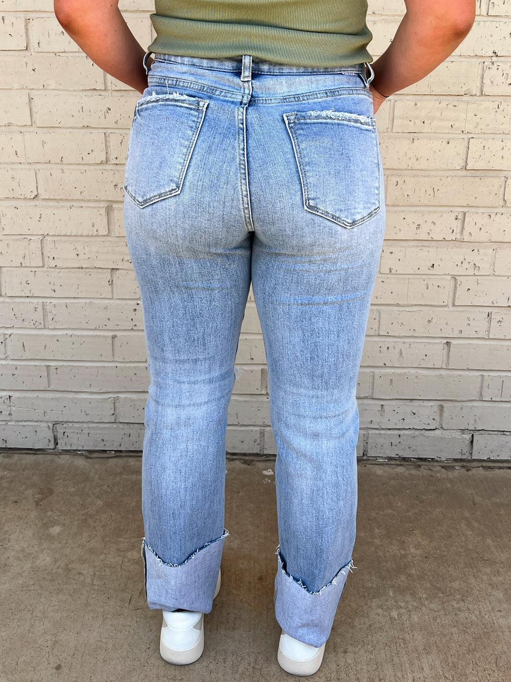 Straight From You Cuffed Jeans Product Image