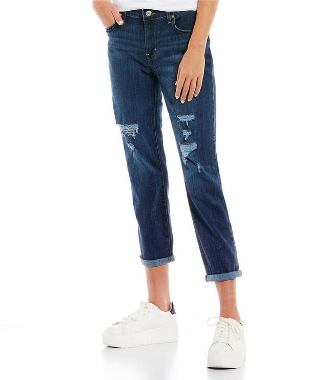 Levi's® Mid Rise Destructed Detail Tapered Leg Boyfriend Jeans Product Image