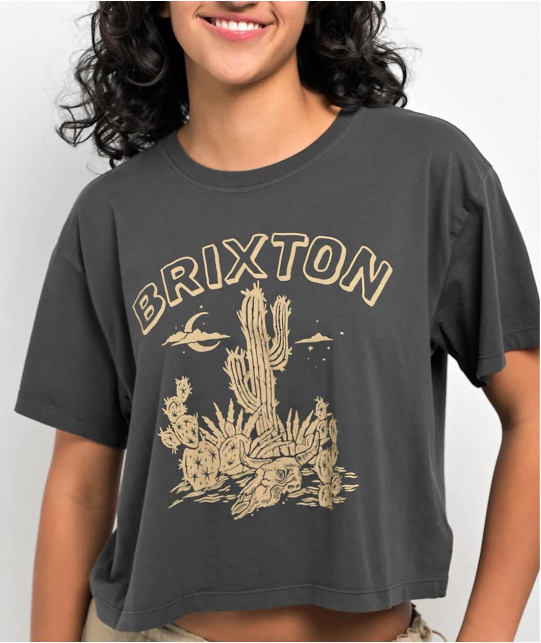 Brixton Cactus Black Crop T-Shirt  Product Image