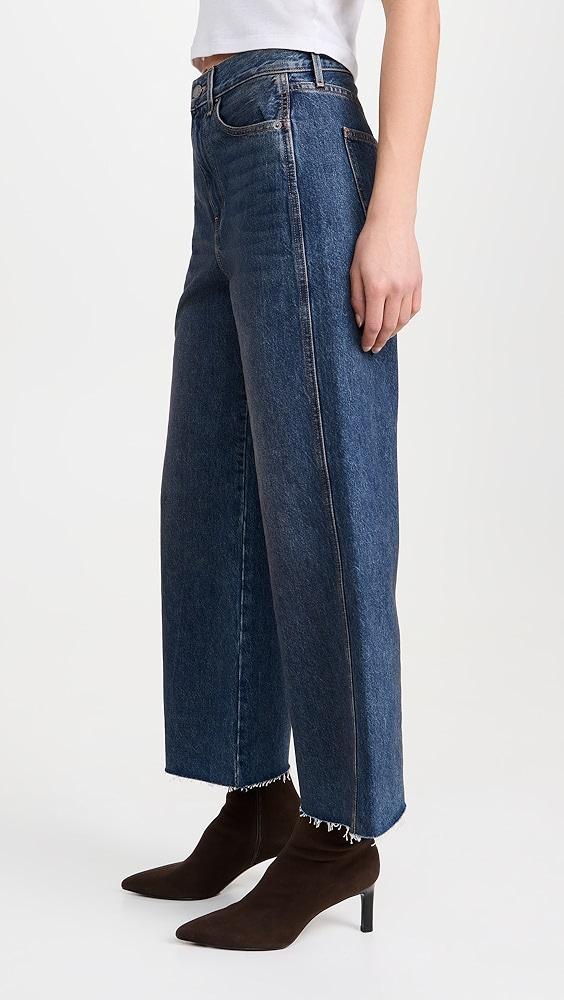 Veronica Beard Jean Taylor Cropped High Rise Wide Jeans | Shopbop Product Image