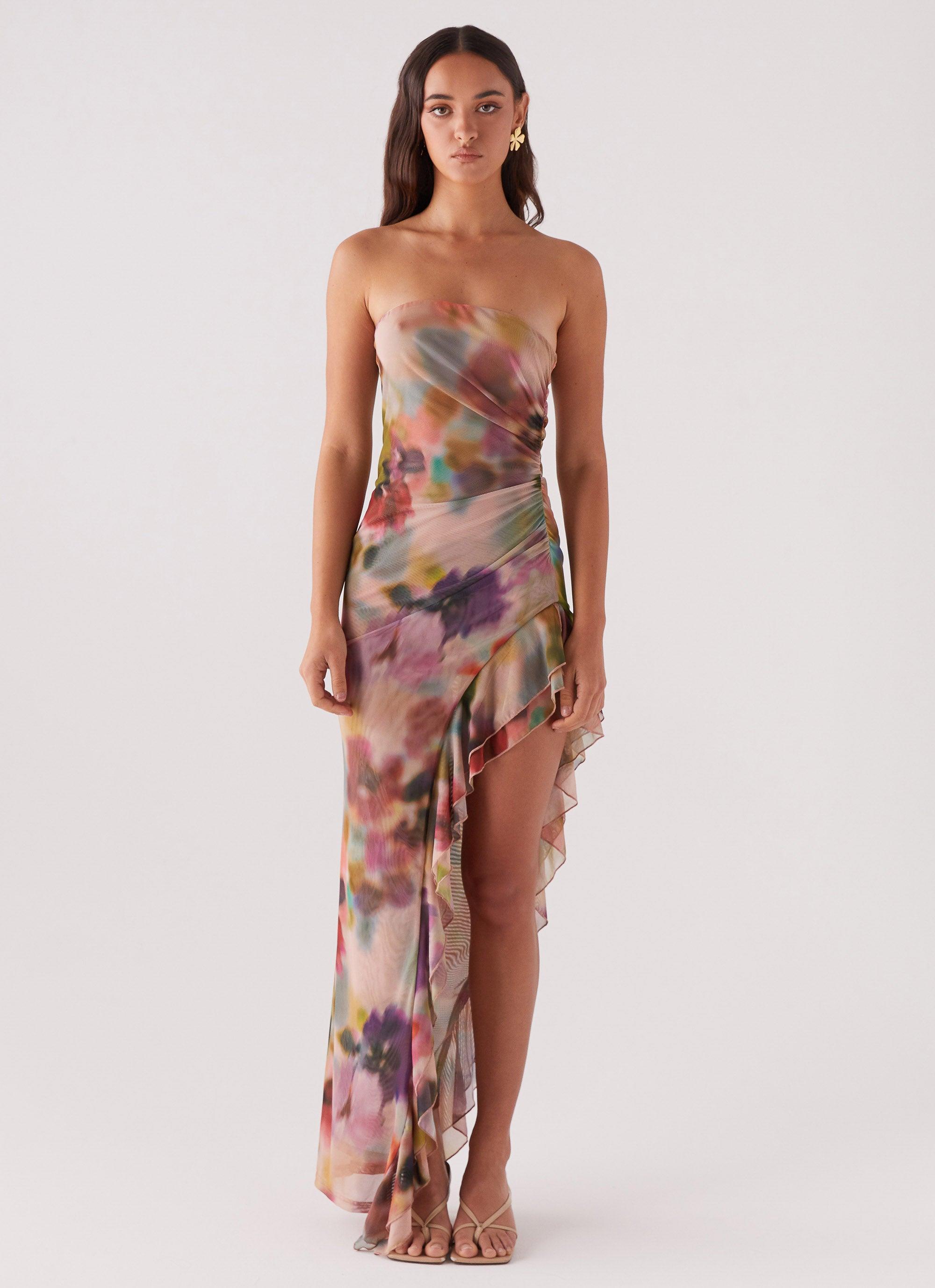 Shape Of You Strapless Maxi Dress - Mystic Meadow Product Image