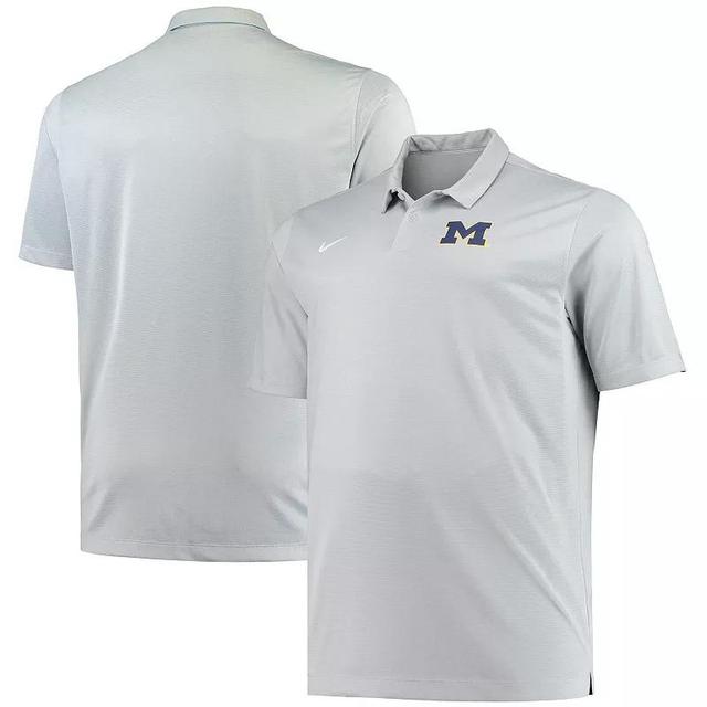 Mens Nike Heathered Gray Michigan Wolverines Big & Tall Performance Polo Product Image