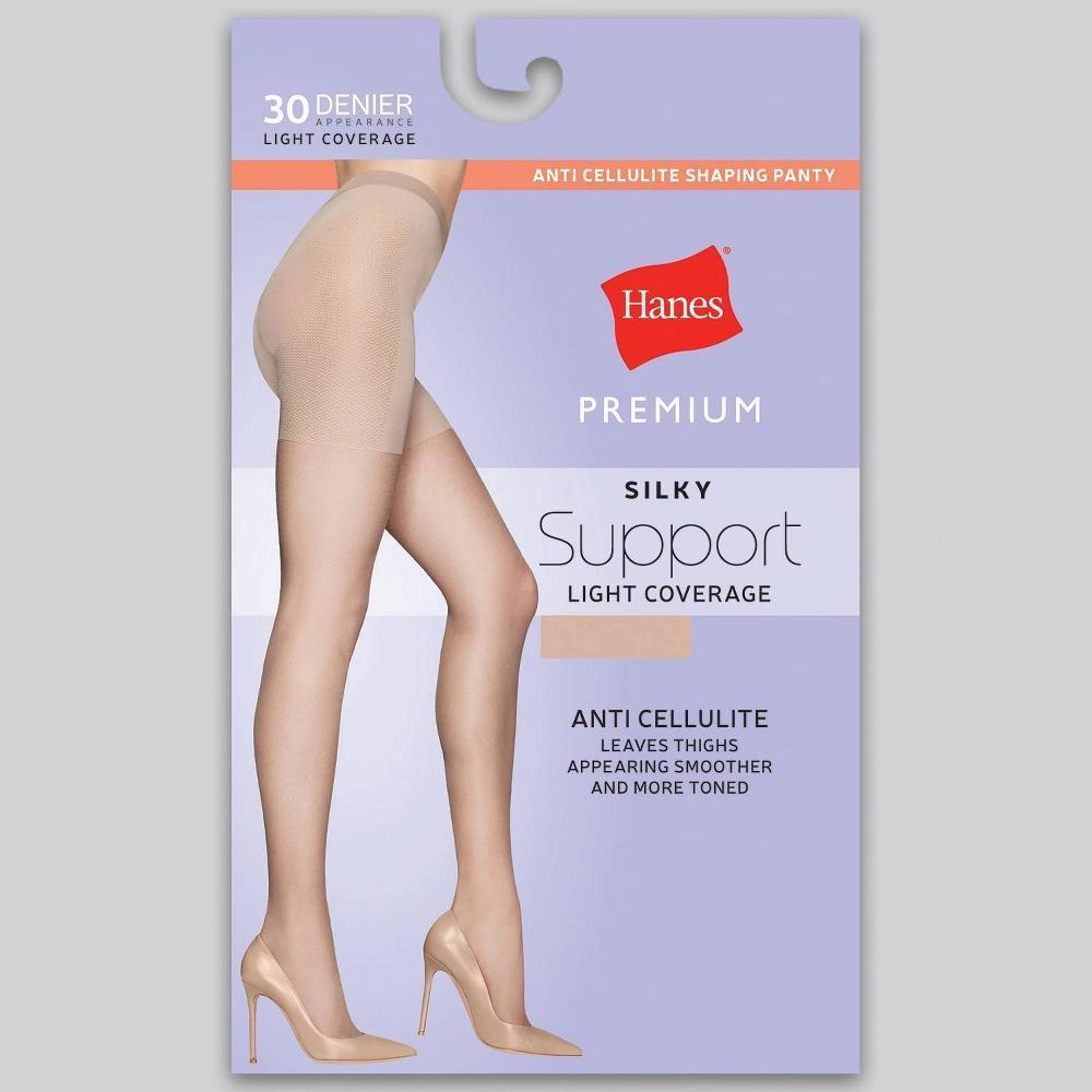 Hanes Premium Women's Sheer High-Waist Shaping Pantyhose - Nude M Product Image