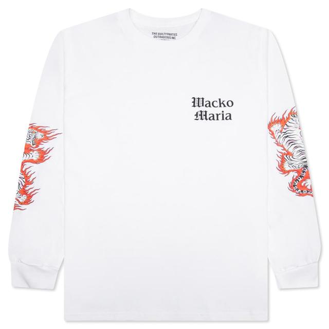 Tim Lehi Crewneck L/S T-Shirt Type-1 - White Male Product Image