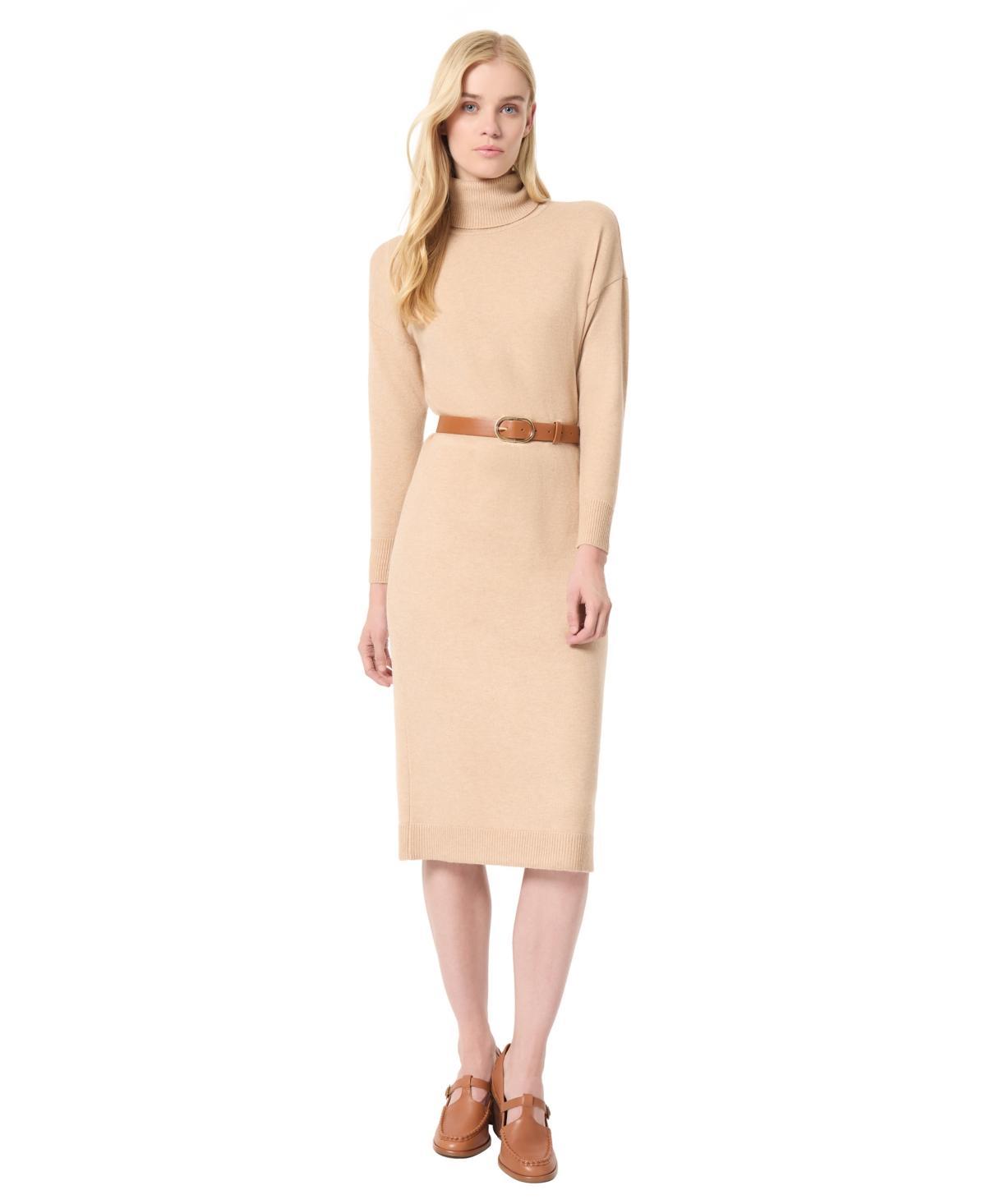 Jones New York Womens Turtleneck Belted Long-Sleeve Dress Product Image