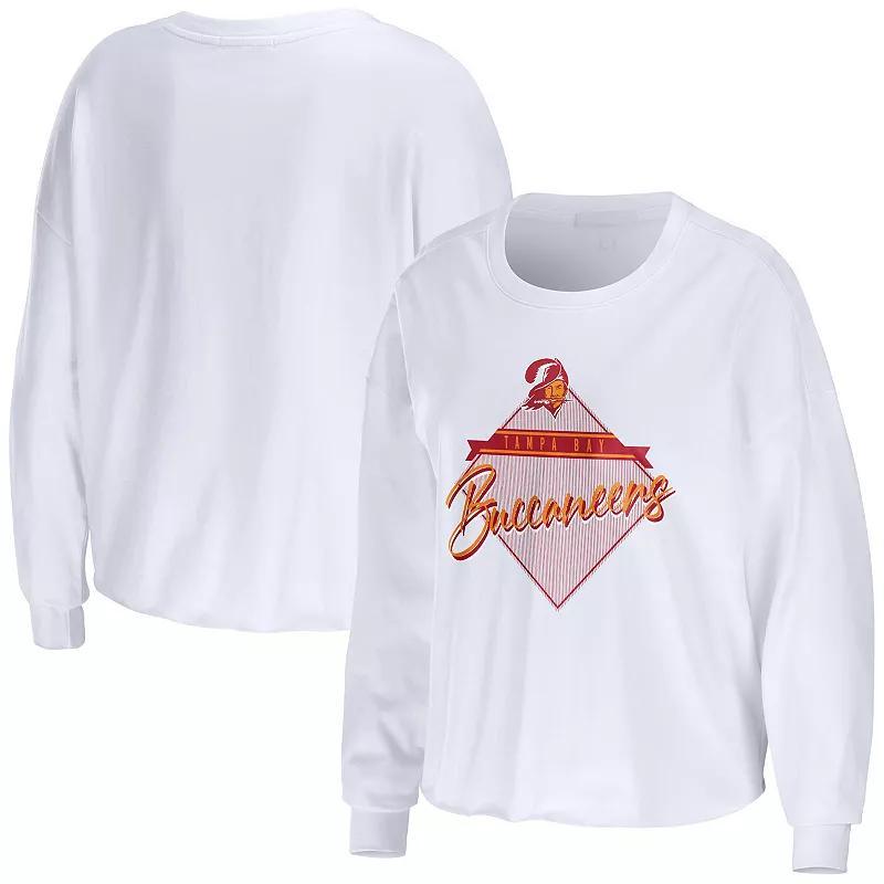 Womens WEAR by Erin Andrews Tampa Bay Buccaneers Domestic Cropped Long Sleeve T-Shirt Product Image