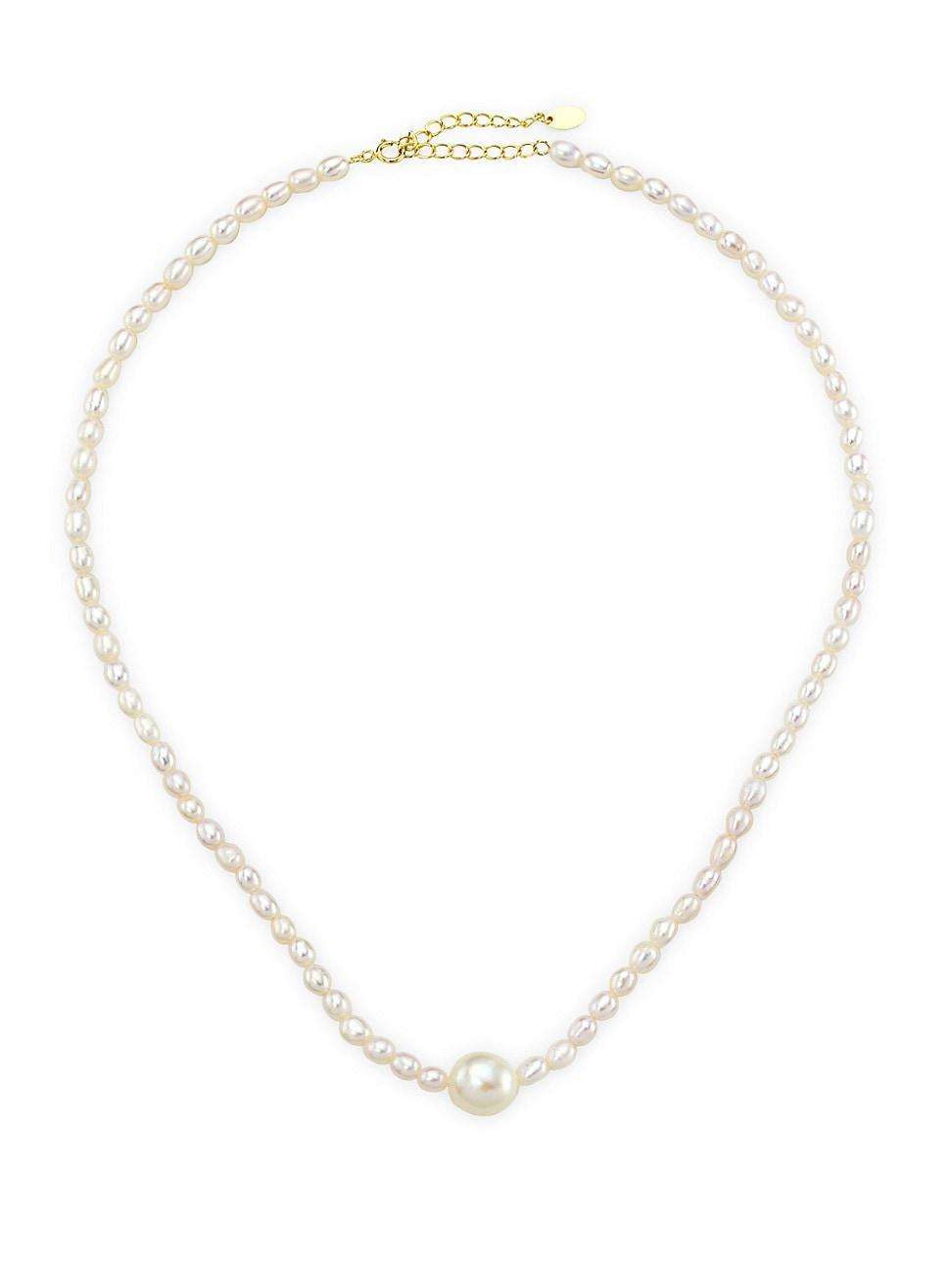 Womens Giselle 14K-Gold-Plated & Freshwater Pearl Necklace Product Image