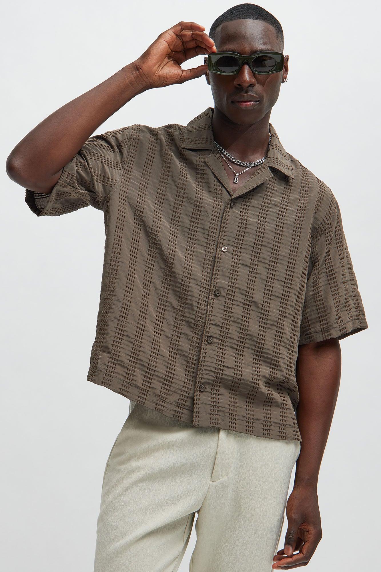 Runway Textured Shirt - Brown Product Image