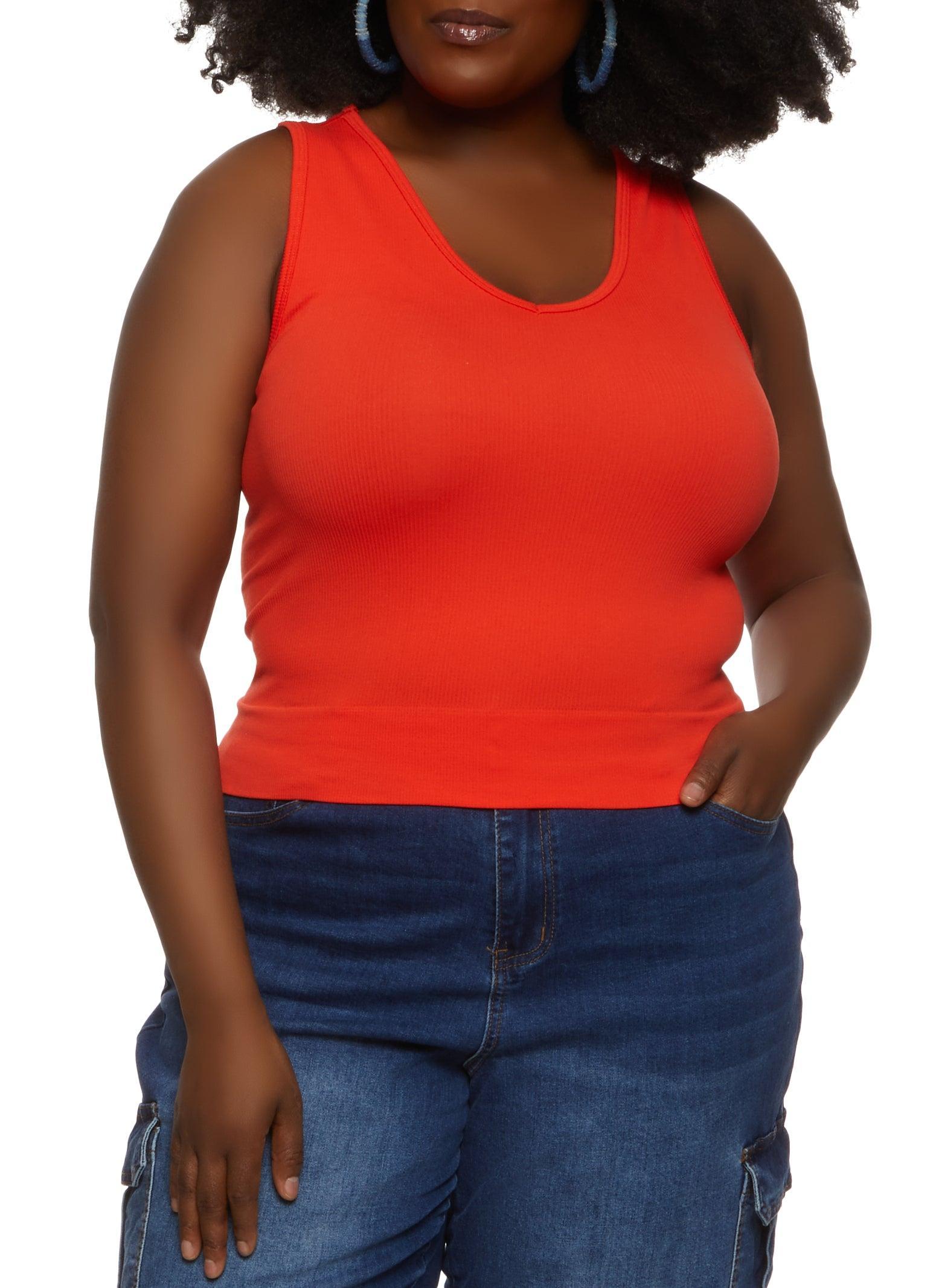 Womens Plus Size Basic Seamless Tank Top Product Image