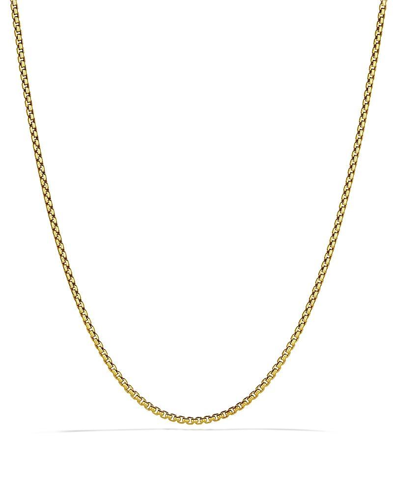 Womens Box Chain Necklace In 18K Yellow Gold, 2.7mm Product Image