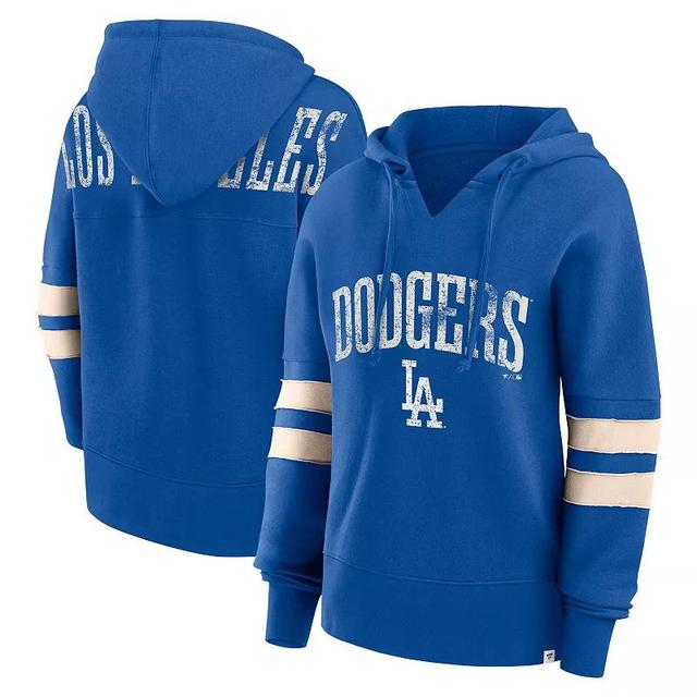 Womens Fanatics Branded Royal Los Angeles Dodgers Bold Move Notch Neck Pullover Hoodie Product Image