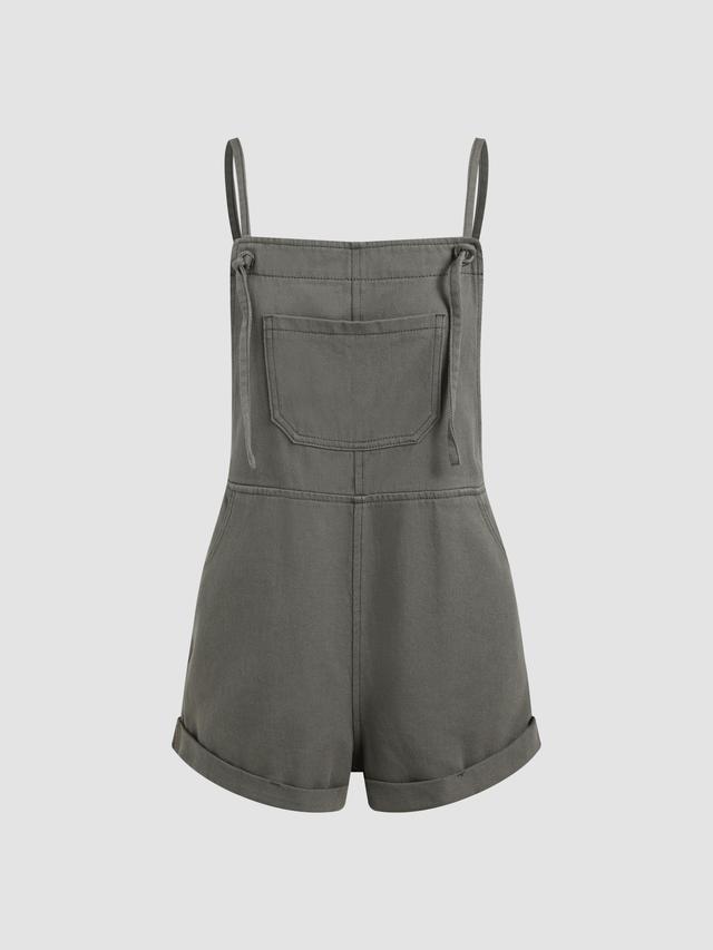 Denim Pocket Ultra Short Romper Product Image