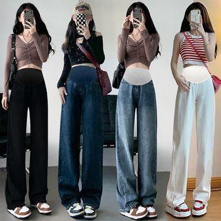 Maternity High Waist Wide Leg Jeans Product Image