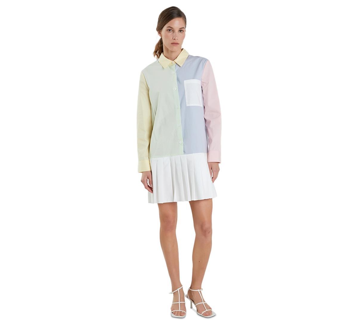 Women's Colorblocked Shirtdress Product Image