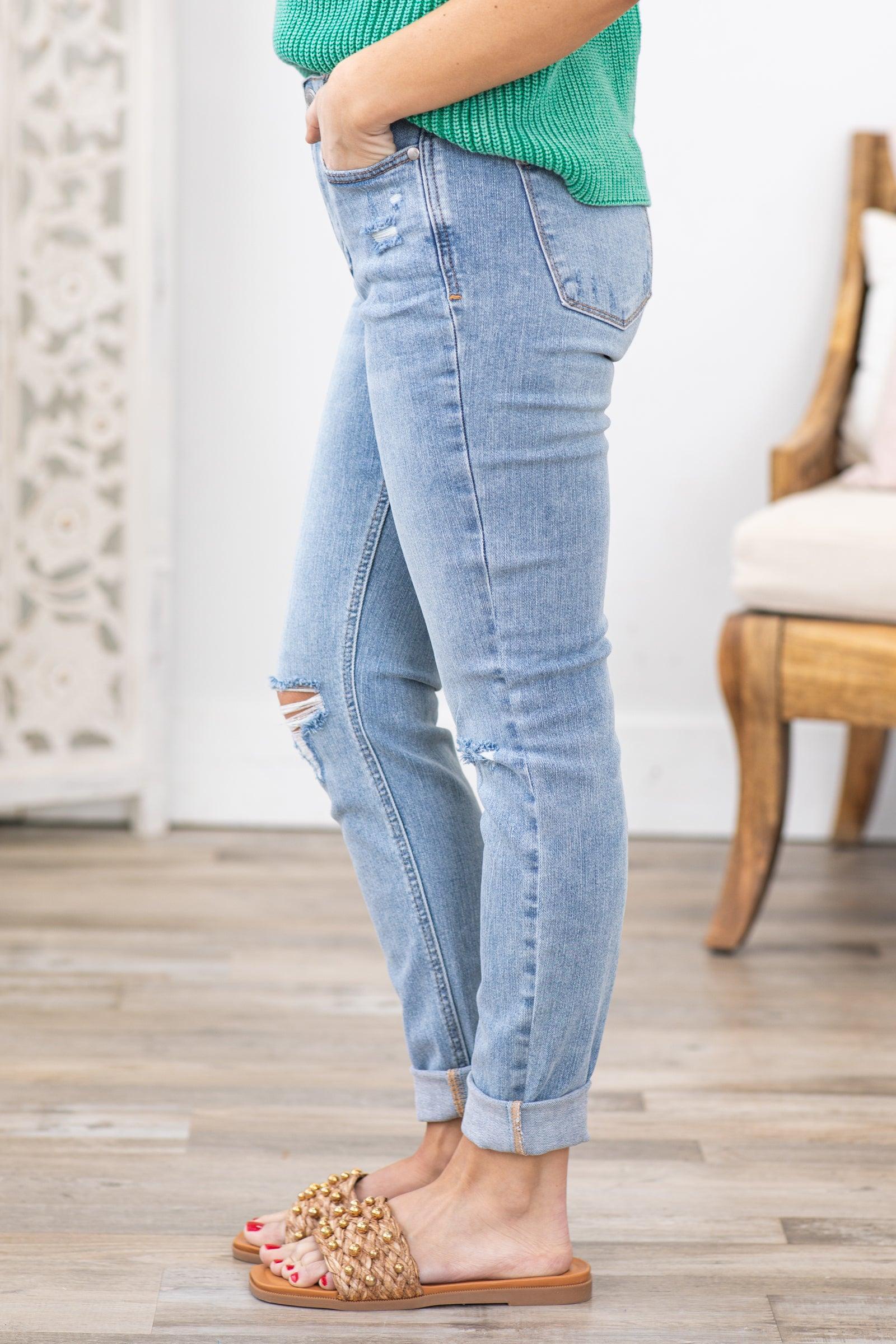 Judy Blue Tummy Control Distressed Skinny Jean Product Image