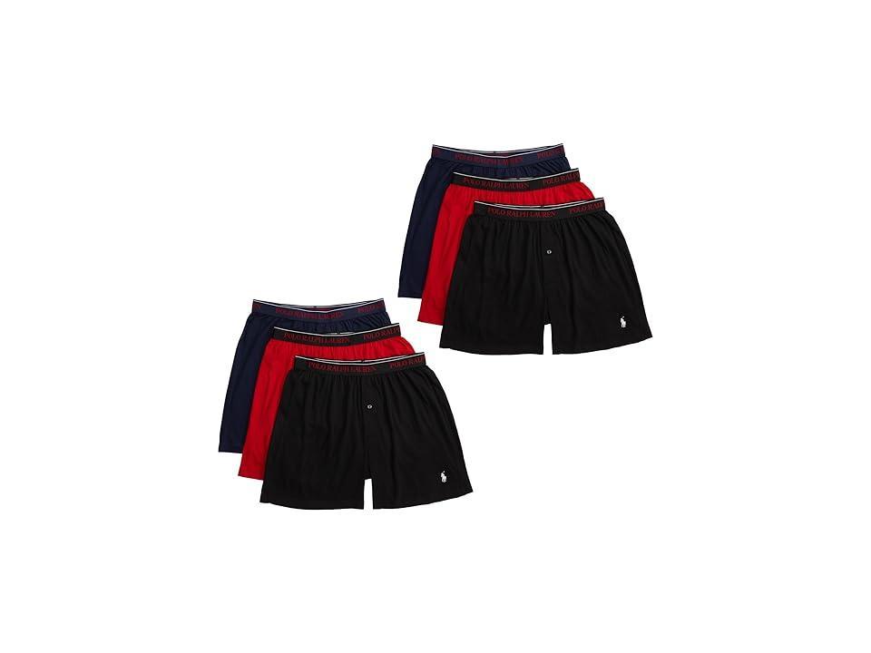 Polo Ralph Lauren Classic Fit Knit Boxer Brief (2 Polo Black/2 RL2000 Red/2 Cruise Navy) Men's Underwear Product Image