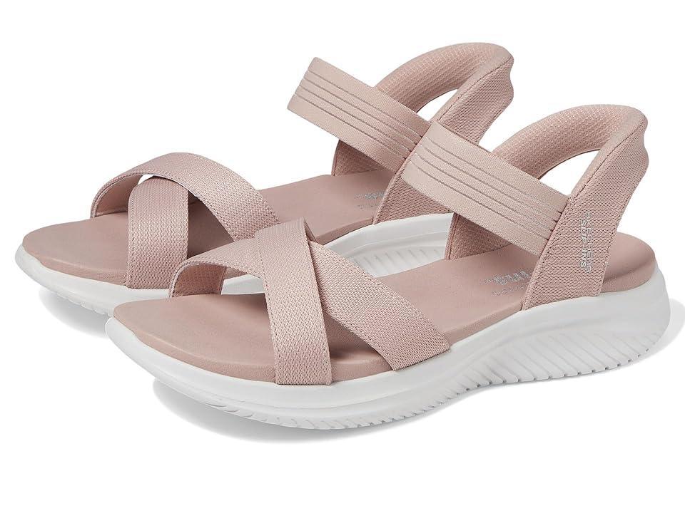 SKECHERS Ultra Flex 3.0 - Never Netter Hands Free Slip-Ins (Blush) Women's Sandals Product Image