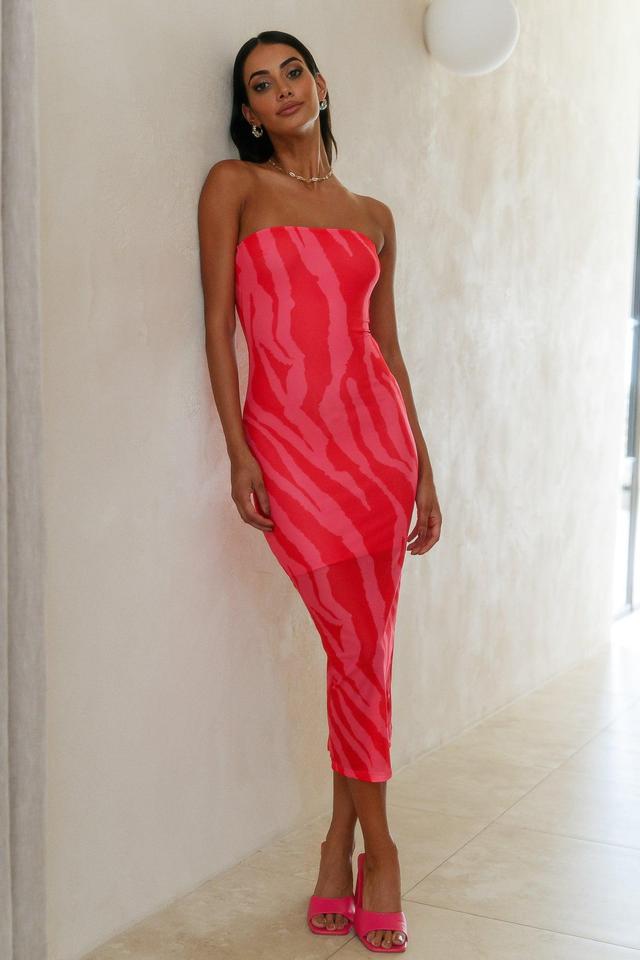 Can Feel You Maxi Dress Red Product Image