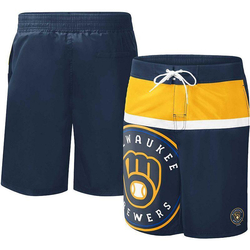 Mens G-III Sports by Carl Banks Milwaukee Brewers Sea Wind Swim Shorts Blue Product Image