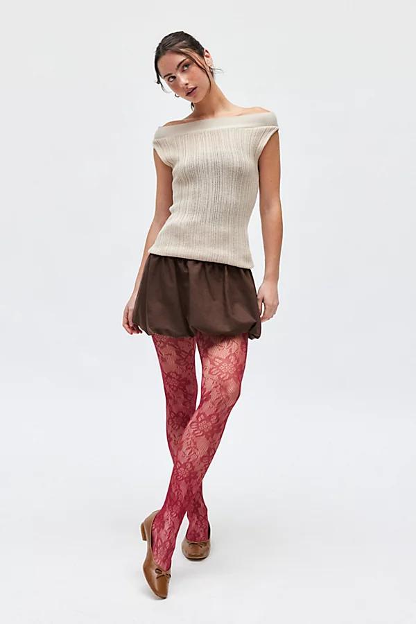 Ella Lace Tights Womens at Urban Outfitters Product Image