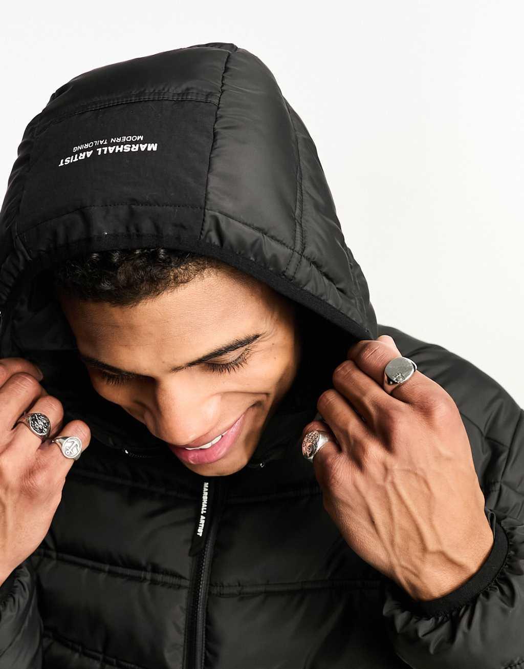 Marshall Artist altitude bubble padded jacket in black Product Image