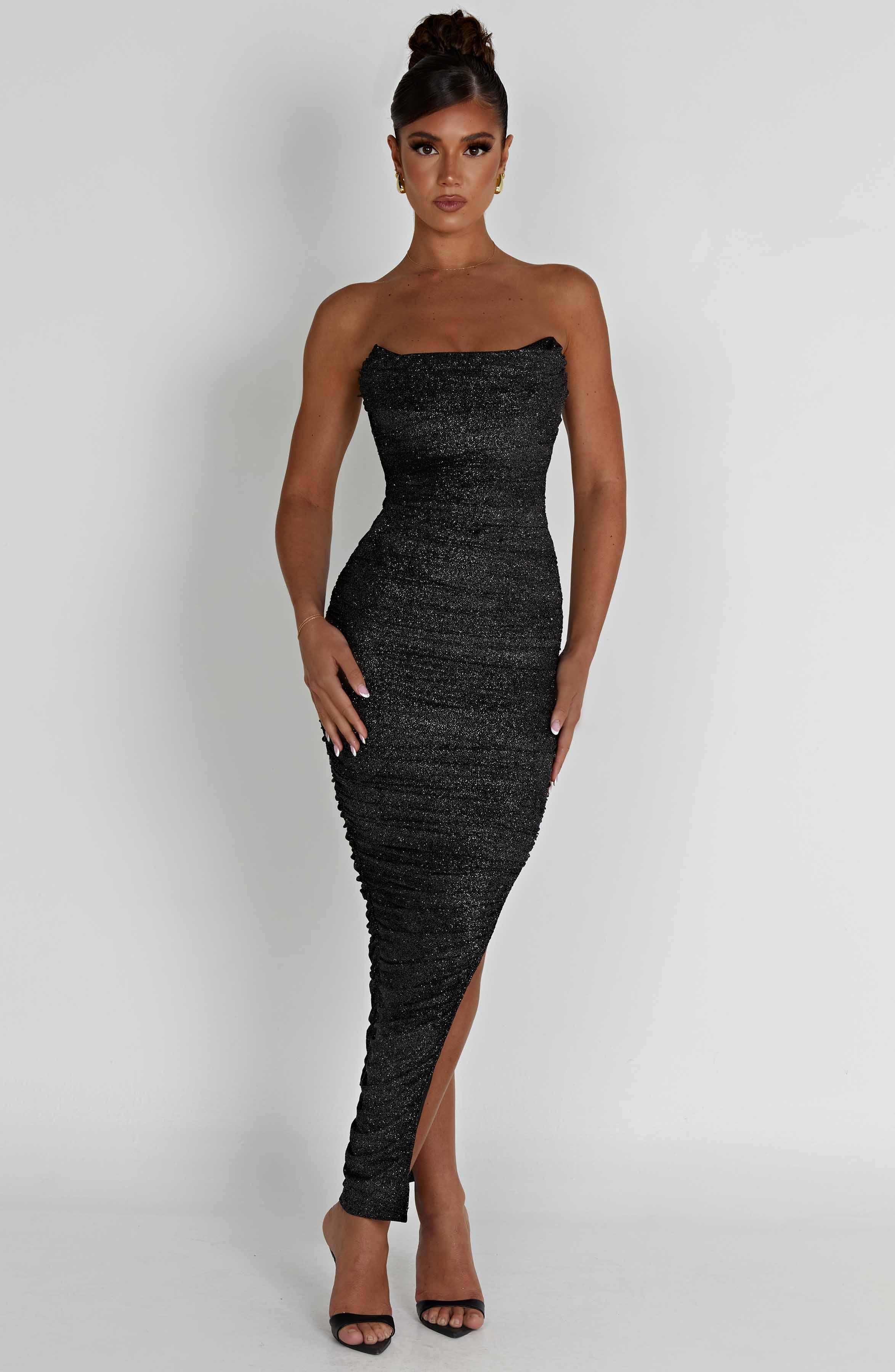 Demi Maxi Dress - Black Sparkle Product Image