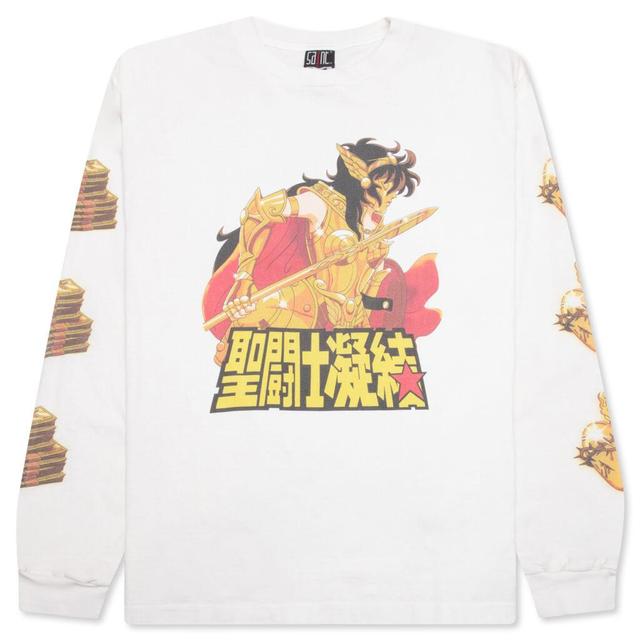 L/S T-Shirt - White Male Product Image