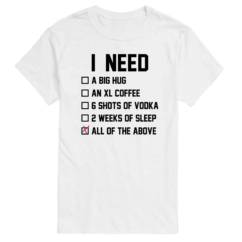 Big & Tall I Need All Of The Above Graphic Tee, Mens Product Image