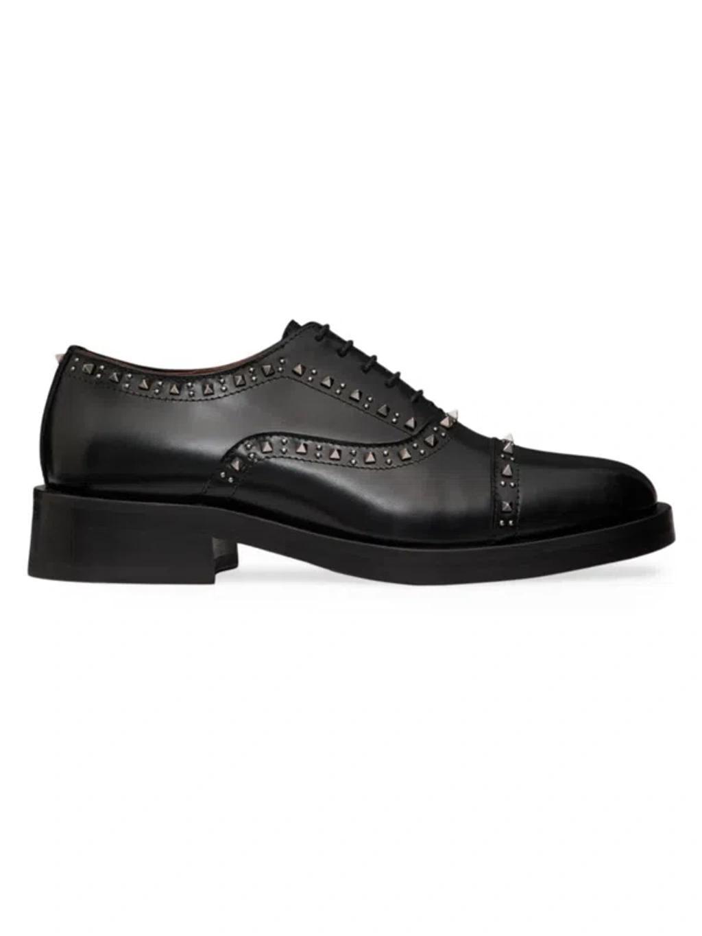 VALENTINO GARAVANI Garavani Gentleglam Oxford Lace-up Shoe In Calfskin Woman Black 42 product image