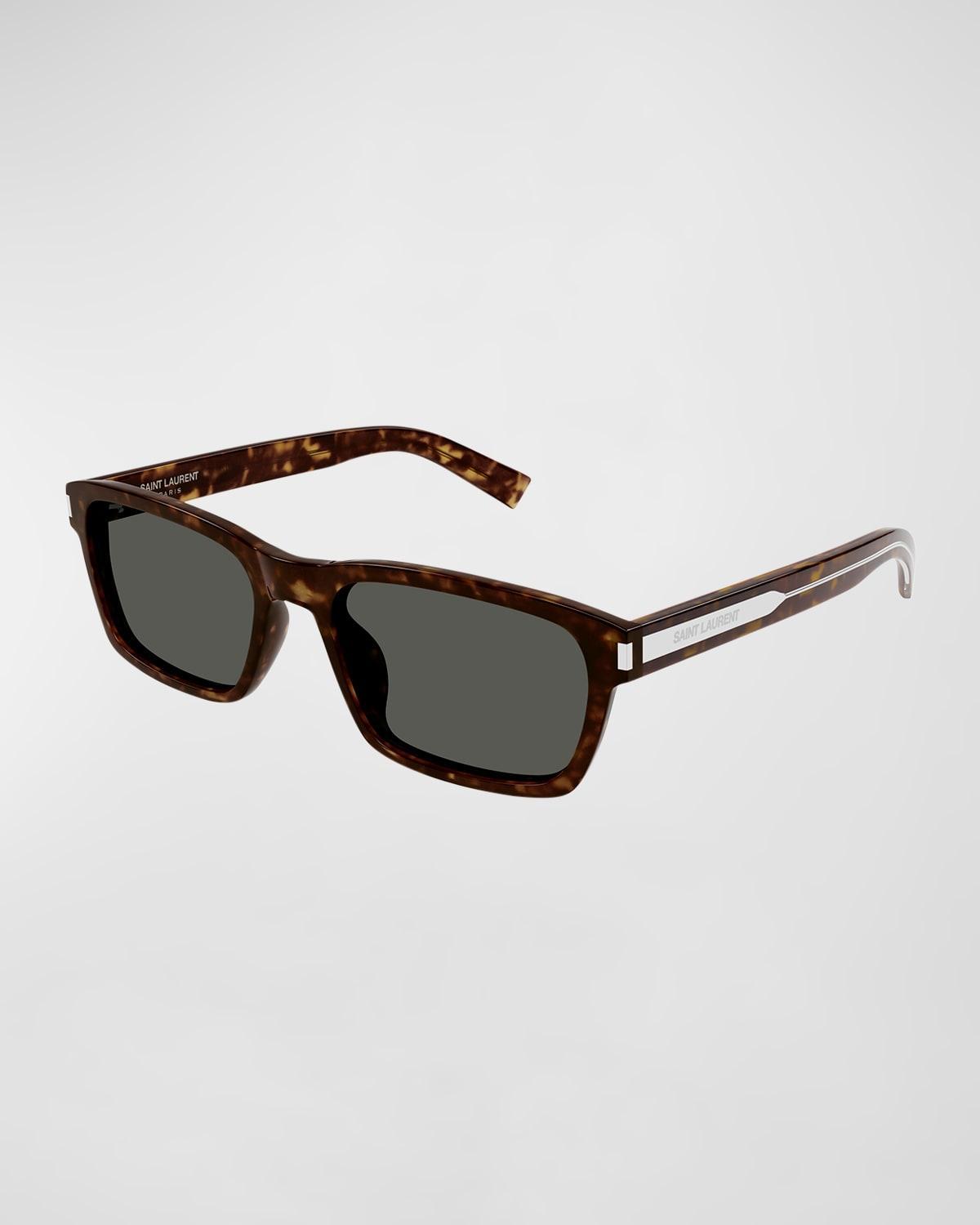 Mens Rectangle Acetate Sunglasses with Logo Detail Product Image