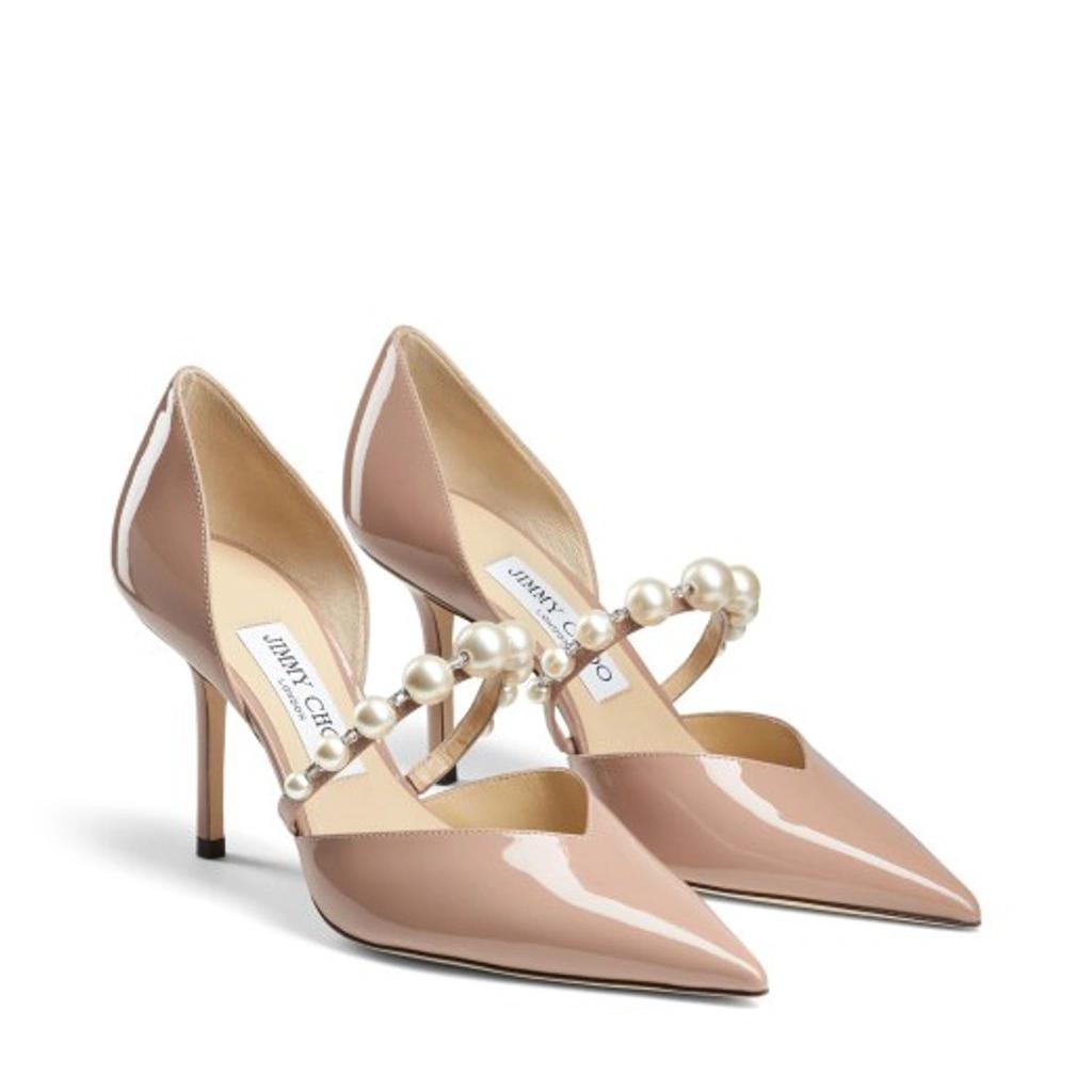 Aurelie 85 Patent Leather Pumps In Ballet Pink/white Product Image