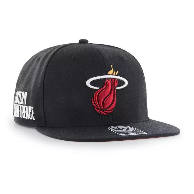 Mens 47 Miami Heat Sure Shot Captain Snapback Hat Product Image