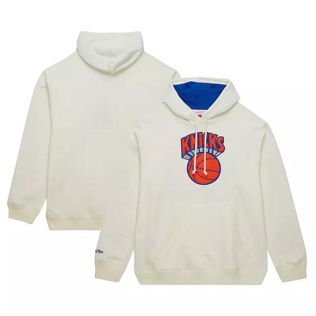 Mens Mitchell & Ness Cream New York Knicks Hardwood Classics Vintage Pullover Hoodie Product Image