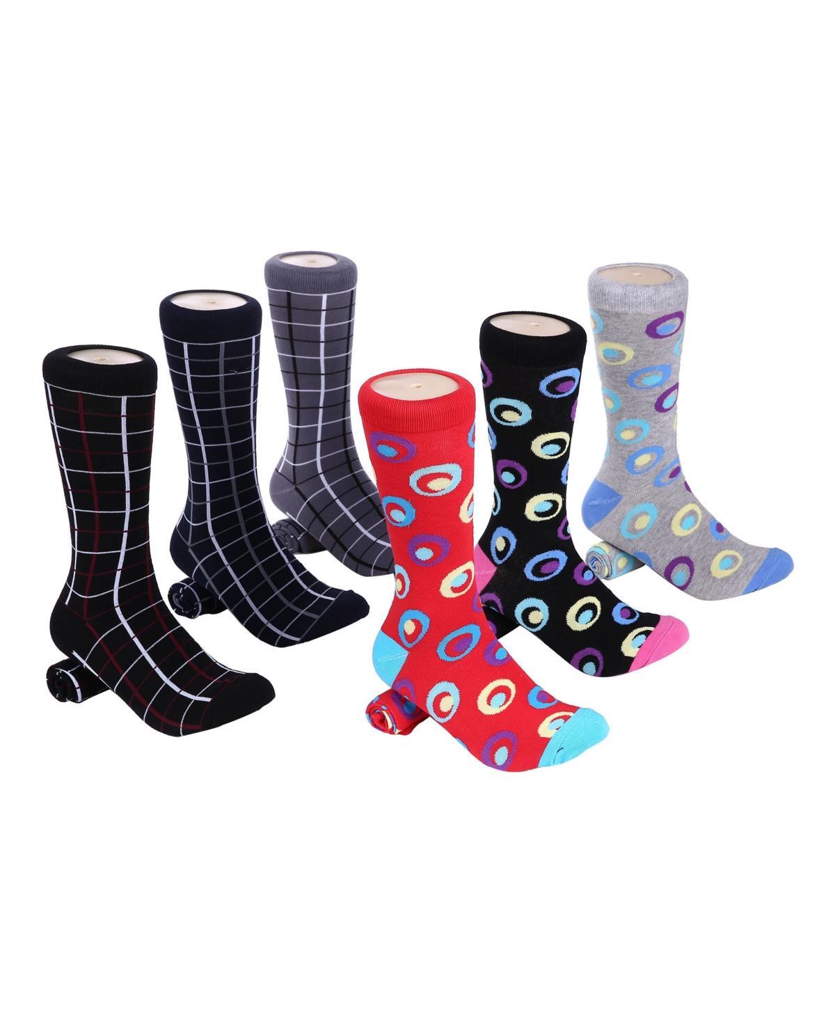 Mio Marino Mens Bold Designer Dress Socks Pack of 6 Product Image