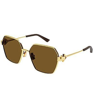 Bottega Veneta Womens BV1224S 57mm Square Sunglasses Product Image