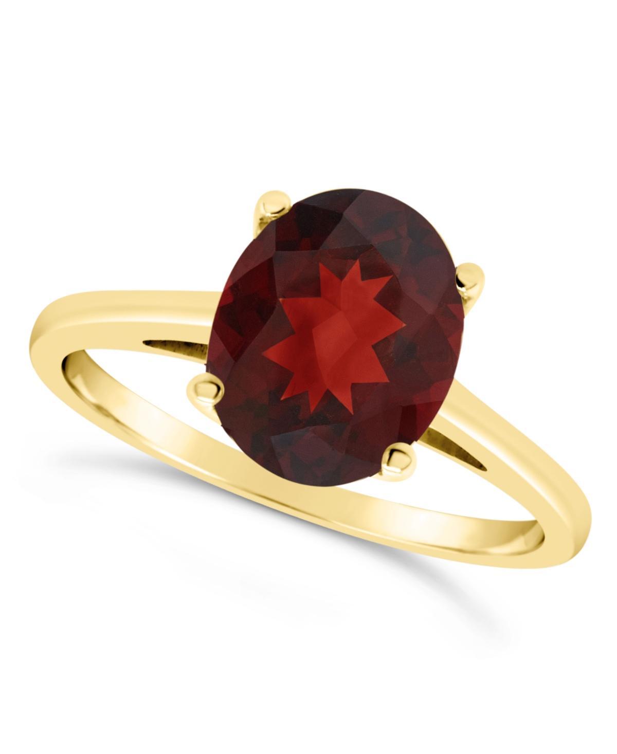 Alyson Layne 14k Gold Oval Garnet Solitaire Ring, Womens Product Image