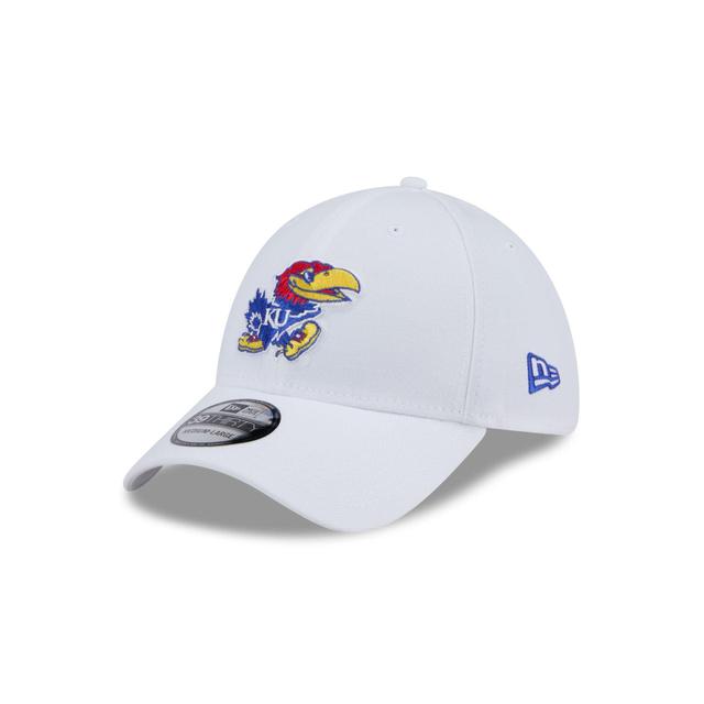 Kansas Jayhawks Chrome 39THIRTY Stretch Fit Hat Male Product Image