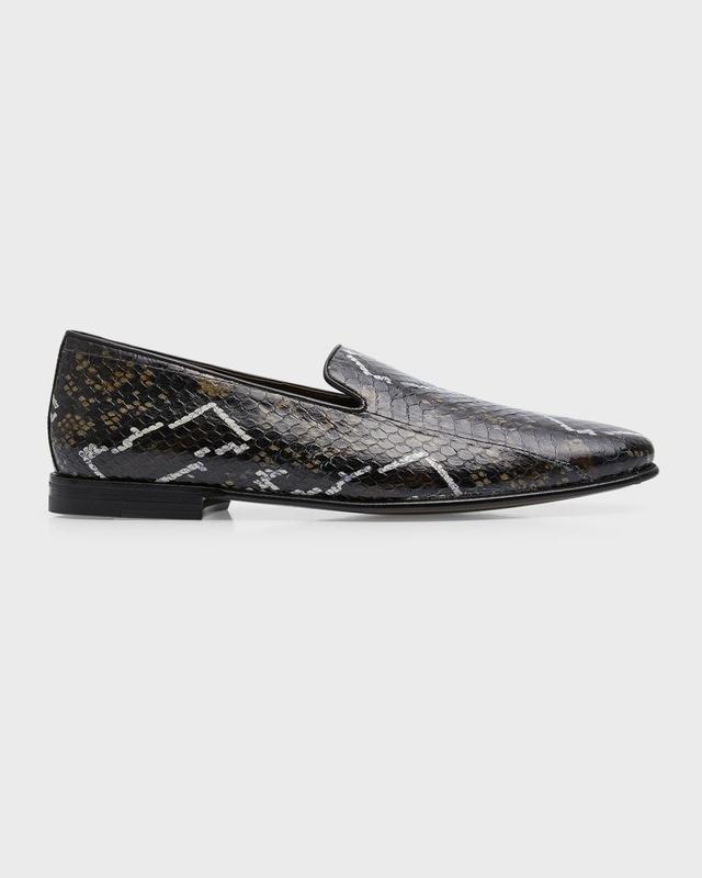 Mens Watersnake Leather Loafers Product Image