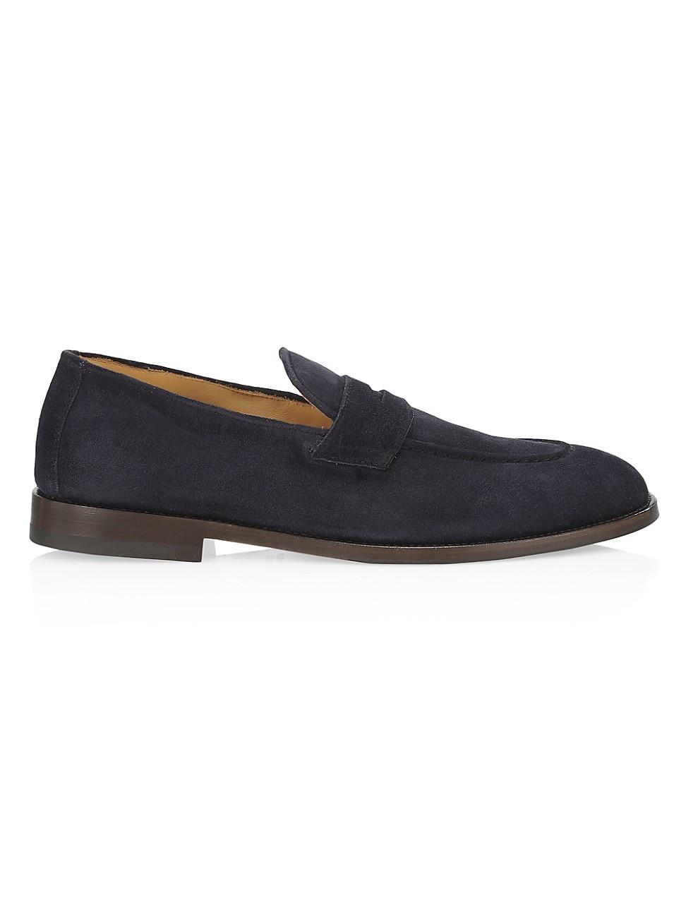 Mens Suede Penny Loafers Product Image