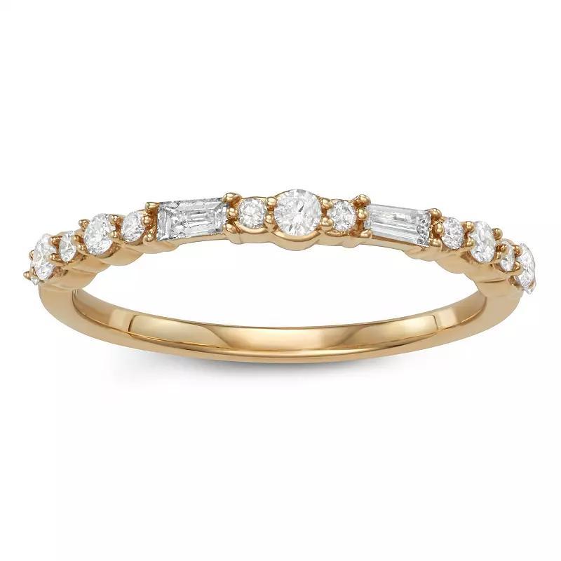 Simply Vera Vera Wang 14k Gold 1/3 Carat T.W. Diamond Anniversary Ring, Womens White Product Image