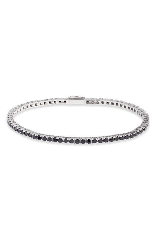 Argento Vivo Sterling Silver Mens Cubic Zirconia Tennis Bracelet Product Image