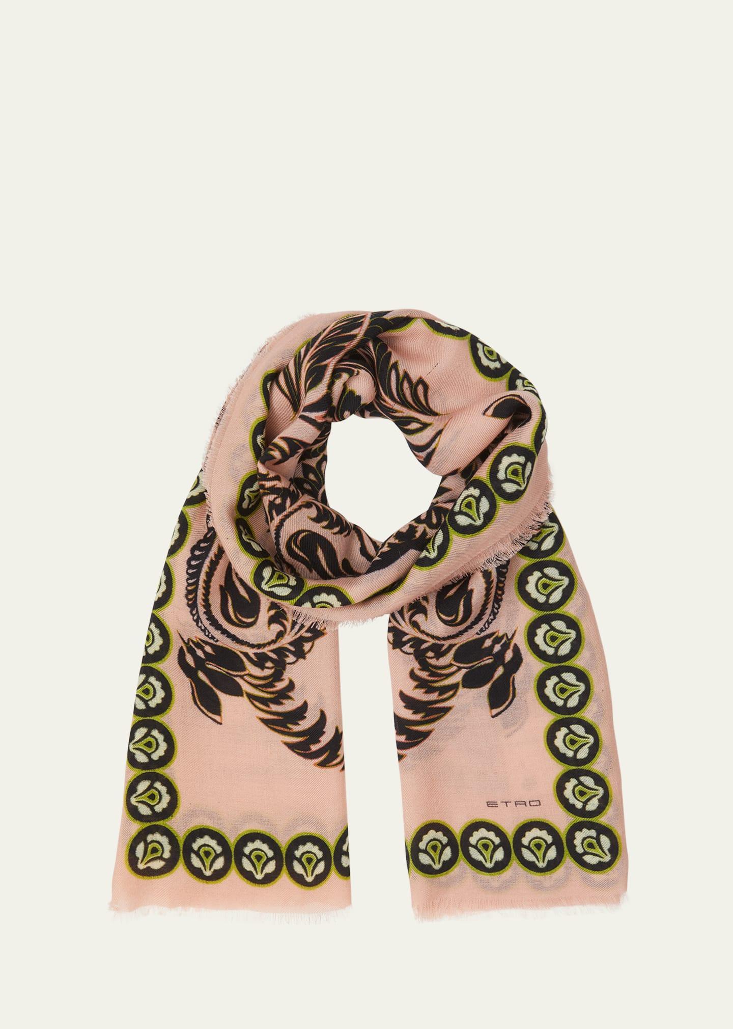 Floral Patterned Silk Scarf product image