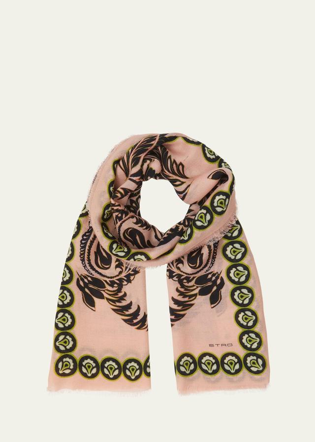 Floral Patterned Silk Scarf Product Image