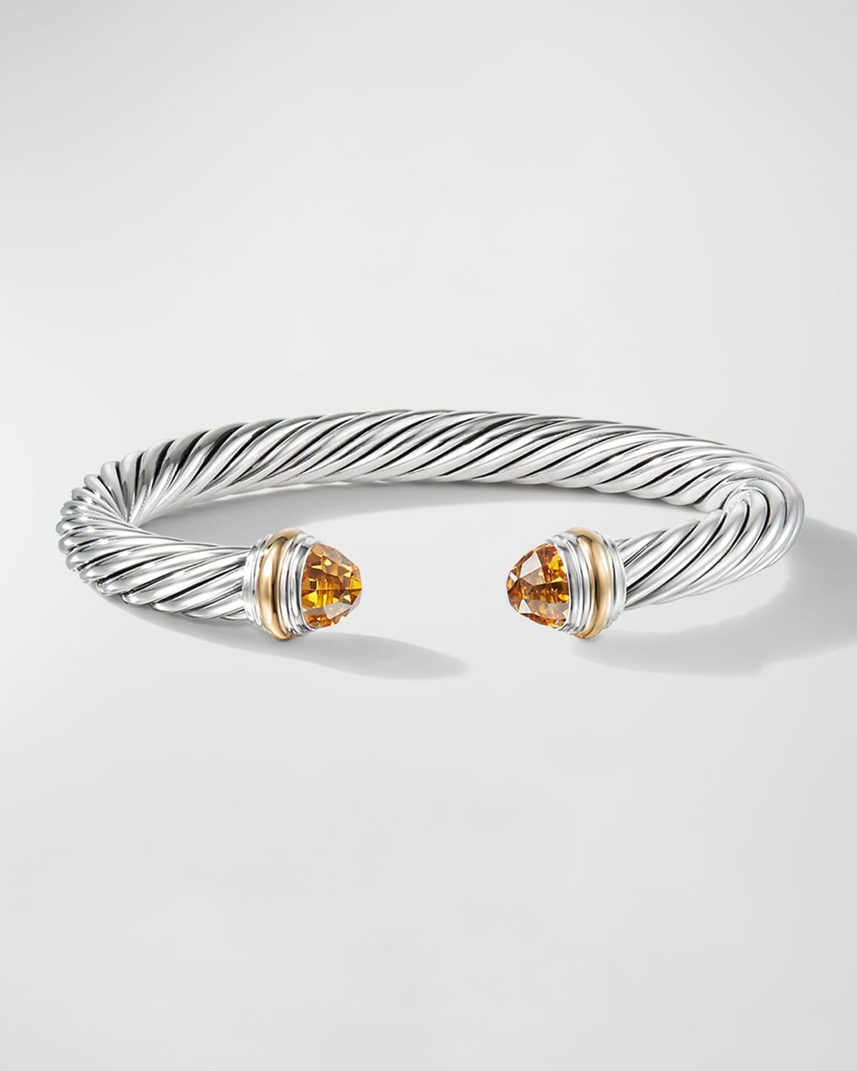 Womens Classic Cable Bracelet In Sterling Silver Product Image