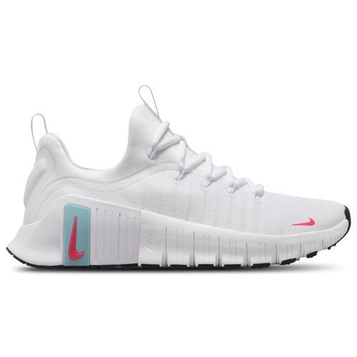 Nike Womens Nike Metcon 6 - Womens Training Shoes White/Hot Punch/Denim Turquoise Product Image