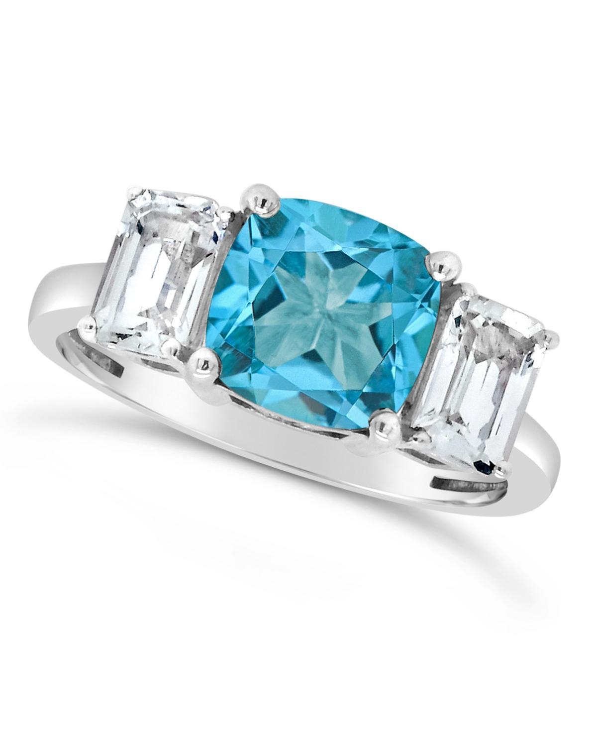 Gemstone and White Topaz (1-3/8 ct. t.w) Ring in Sterling Silver Product Image