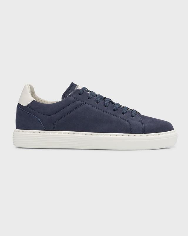 Mens Nubuck Calfskin Low-Top Sneakers Product Image