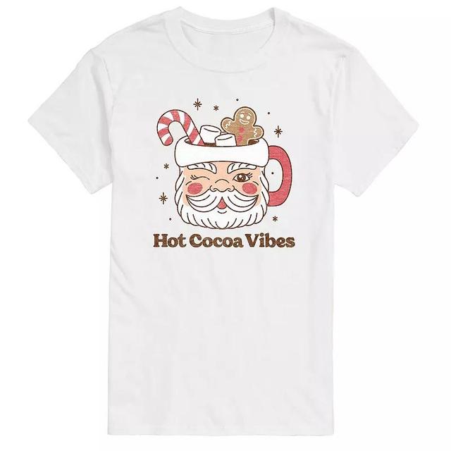 Big & Tall Hot Cocoa Vibes Retro Santa Mug Graphic Tee, Mens Product Image