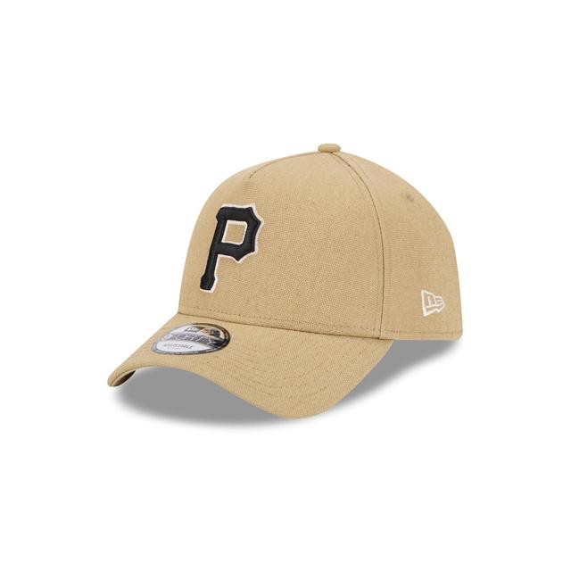 Pittsburgh Pirates Logo Essentials Khaki 9FORTY A-Frame Snapback Hat Male Product Image